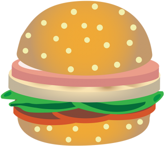 Realistic Burger Vector Png, Realistic Burger, Realistic, - Hamburger (360x360), Png Download