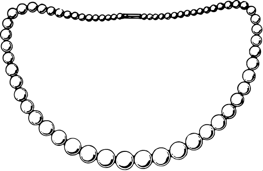 Pearls Necklace Jewelry Jewel Accessories - Pearl Necklace Clipart (523x340), Png Download