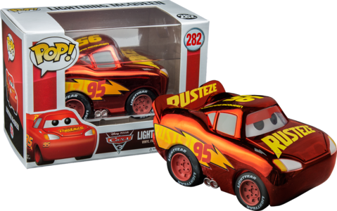 Cars Funko Pop Lightning Mcqueen - Funko Pop Lightning Mcqueen Chrome (479x300), Png Download