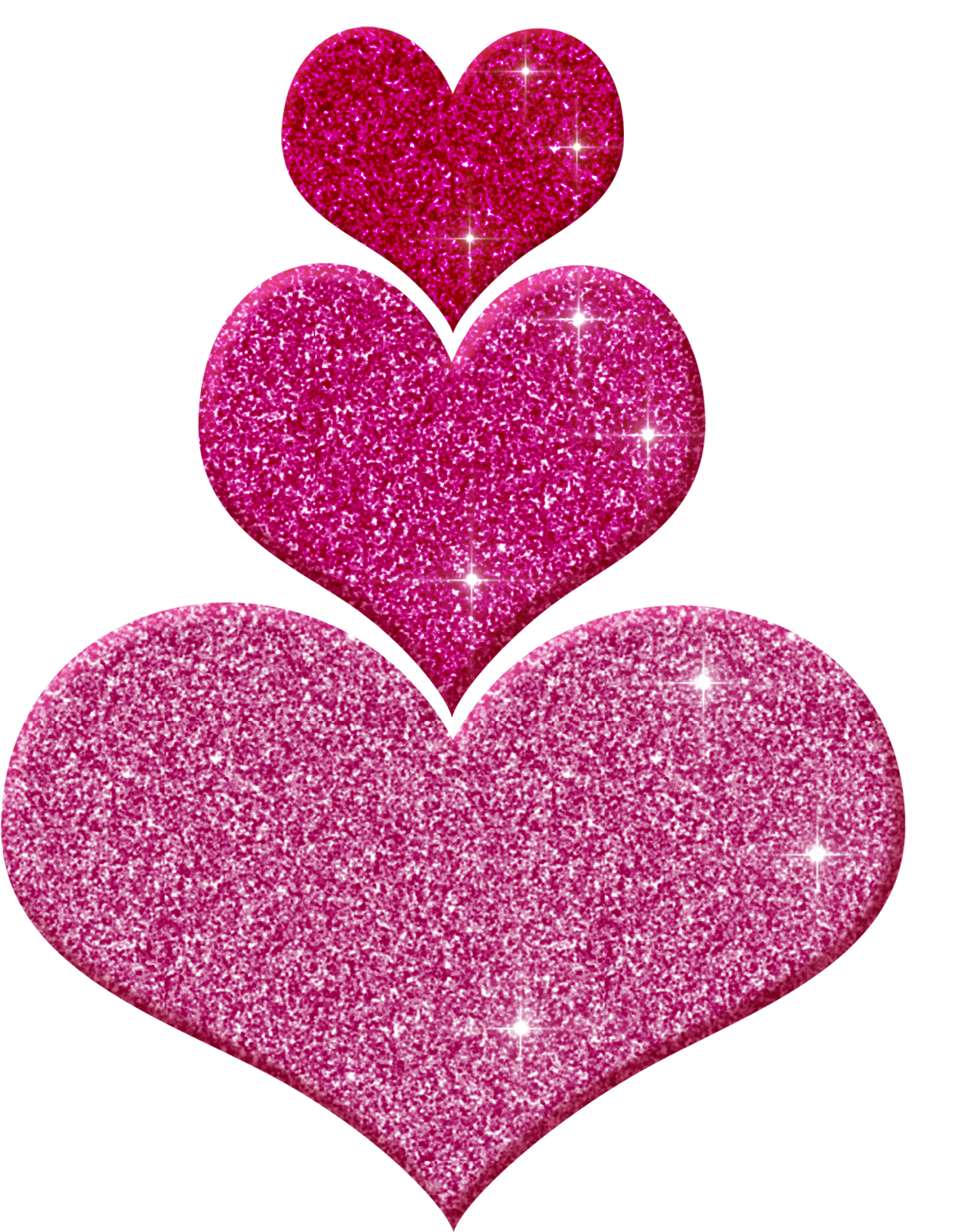 Gold - Pink Glitter Heart Png (3600x3600), Png Download