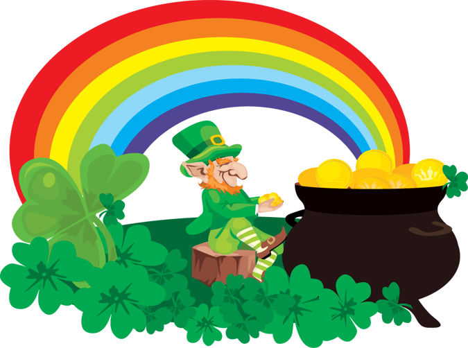 Rainbow Hair Png - St Patrick's Day Clip Art (675x502), Png Download
