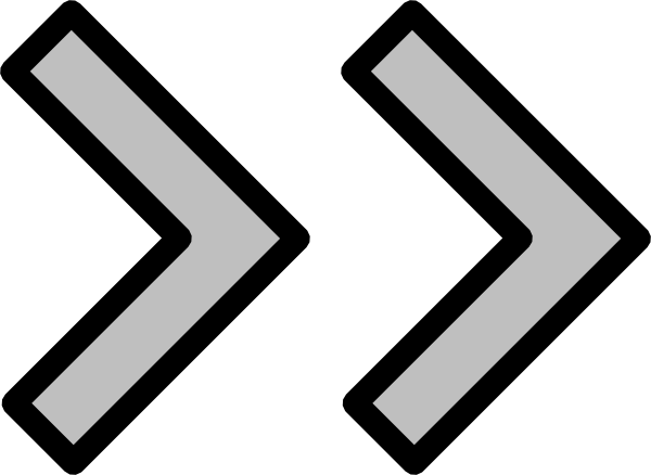 Right Double Arrow Clip Art At Clker - Double Arrow Clip Art (600x438), Png Download