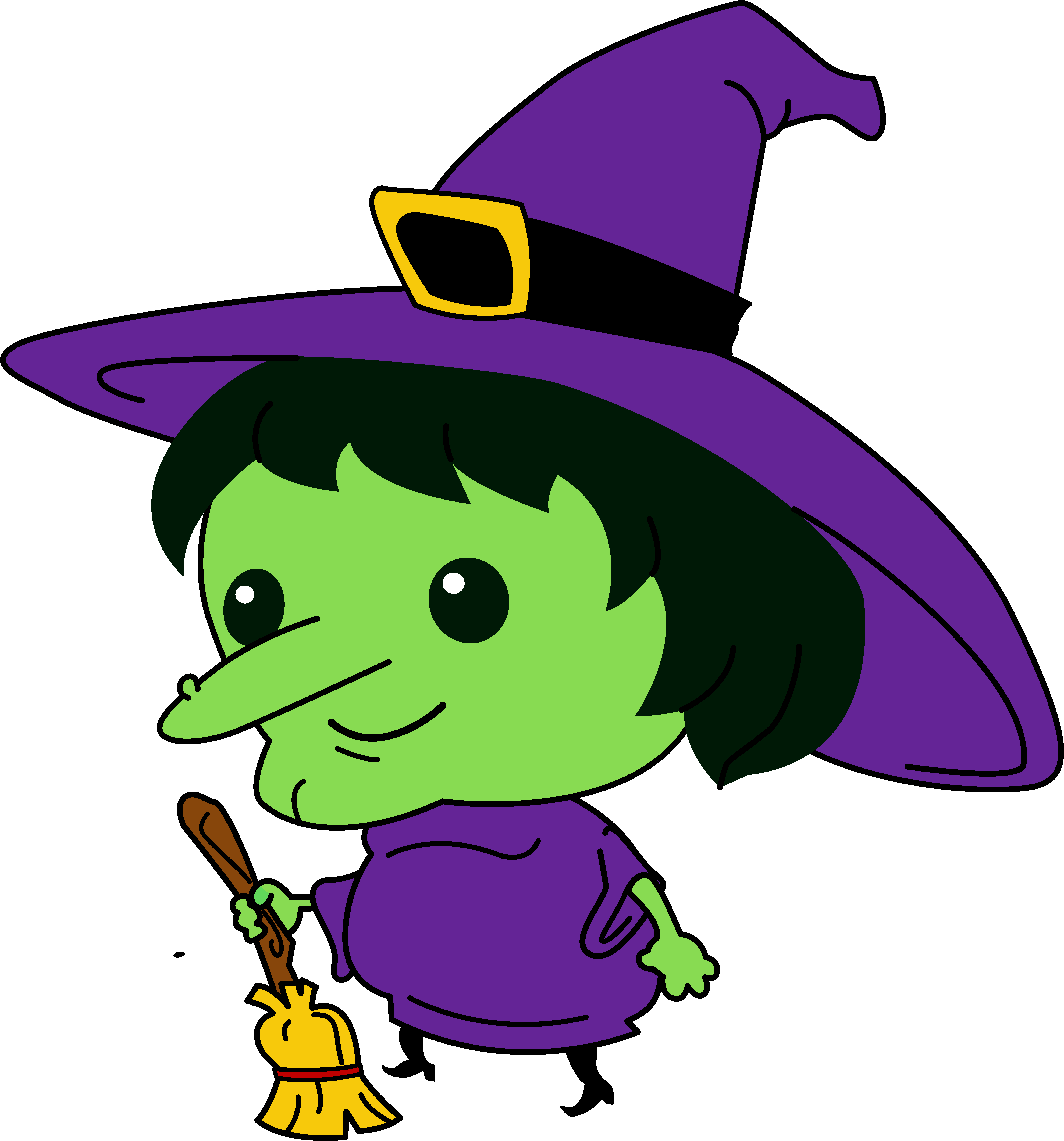 Witch Hat Silhouette At Getdrawings - Witch Clipart (6085x6528), Png Download