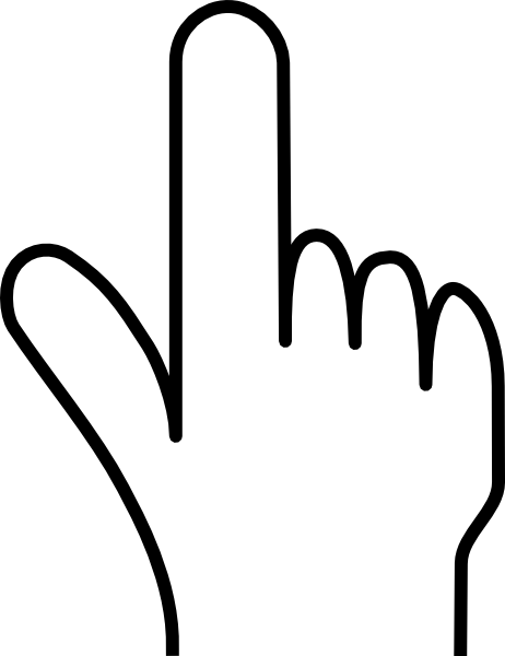 Finger Clipart Transparent - Finger White Png (462x600), Png Download