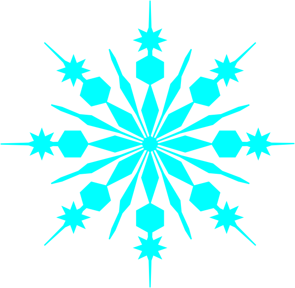 Purple Snowflake Clipart - Teal And Purple Snowflake (600x585), Png Download