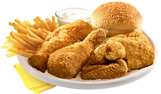 Albaik Chicken Meal - Miss Hen Menu Karachi (555x325), Png Download