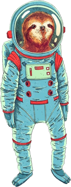 Slothstronaut Wall Tapestry - Small: 51" X 60" (404x750), Png Download
