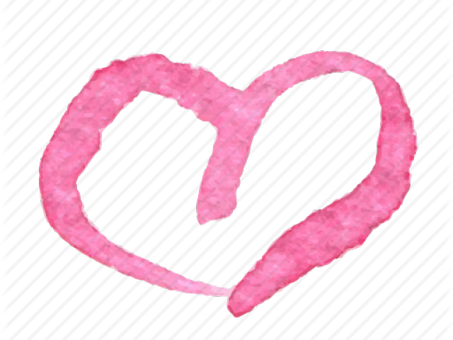 Drawn Hearts Watercolor - Drawing (640x480), Png Download