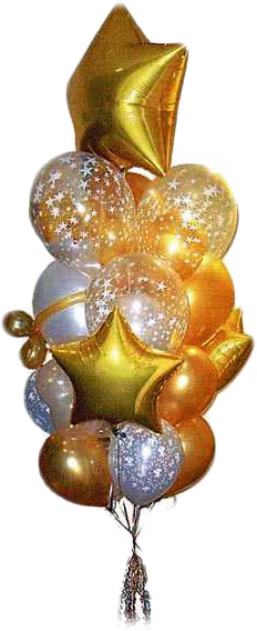 Wedding Balloons Black And White Stock Gold Birthday Balloons Png Full Size Png Download Seekpng