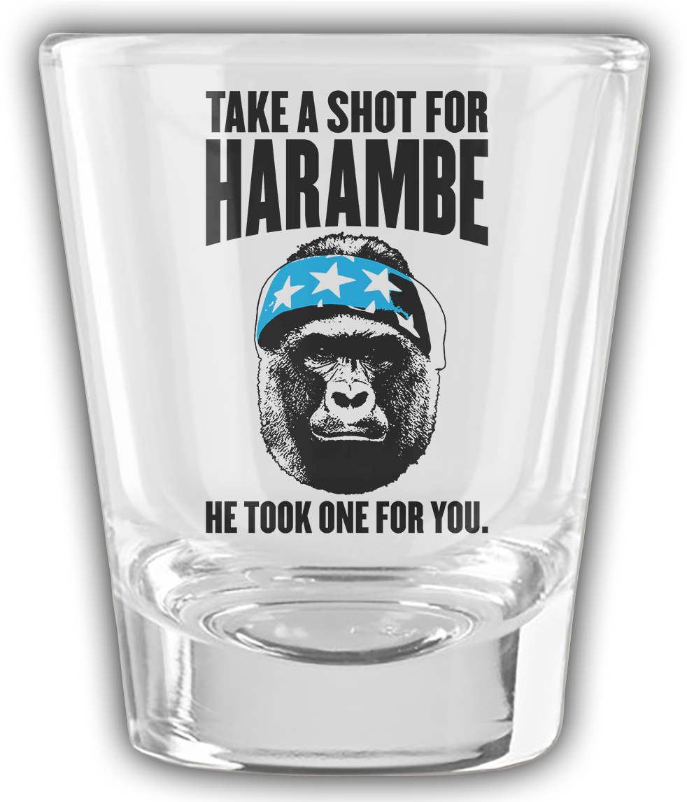 Harambe Take A Shot (554x592), Png Download