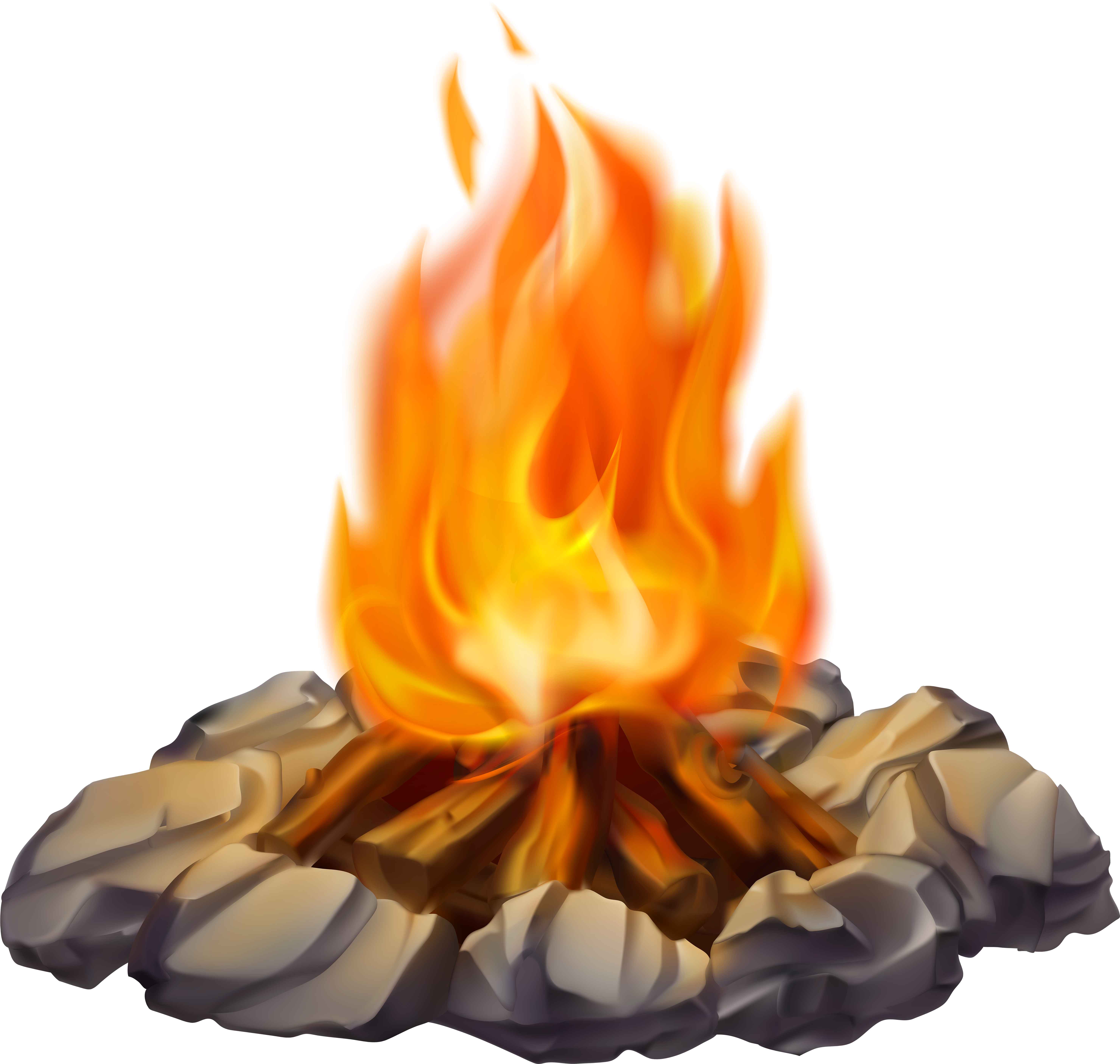 Campfire Clipart (6000x5714), Png Download