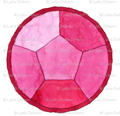 Rose Quartz Watercolor Gem - Cuarzo De Steven Universe (391x400), Png Download