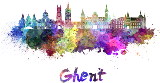 Bleed Area May Not Be Visible - Skyline India Watercolor (600x393), Png Download