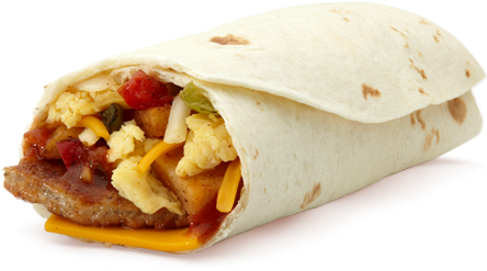 Breakfast Burritos Png - Mcdonalds Breakfast Menu (444x507), Png Download