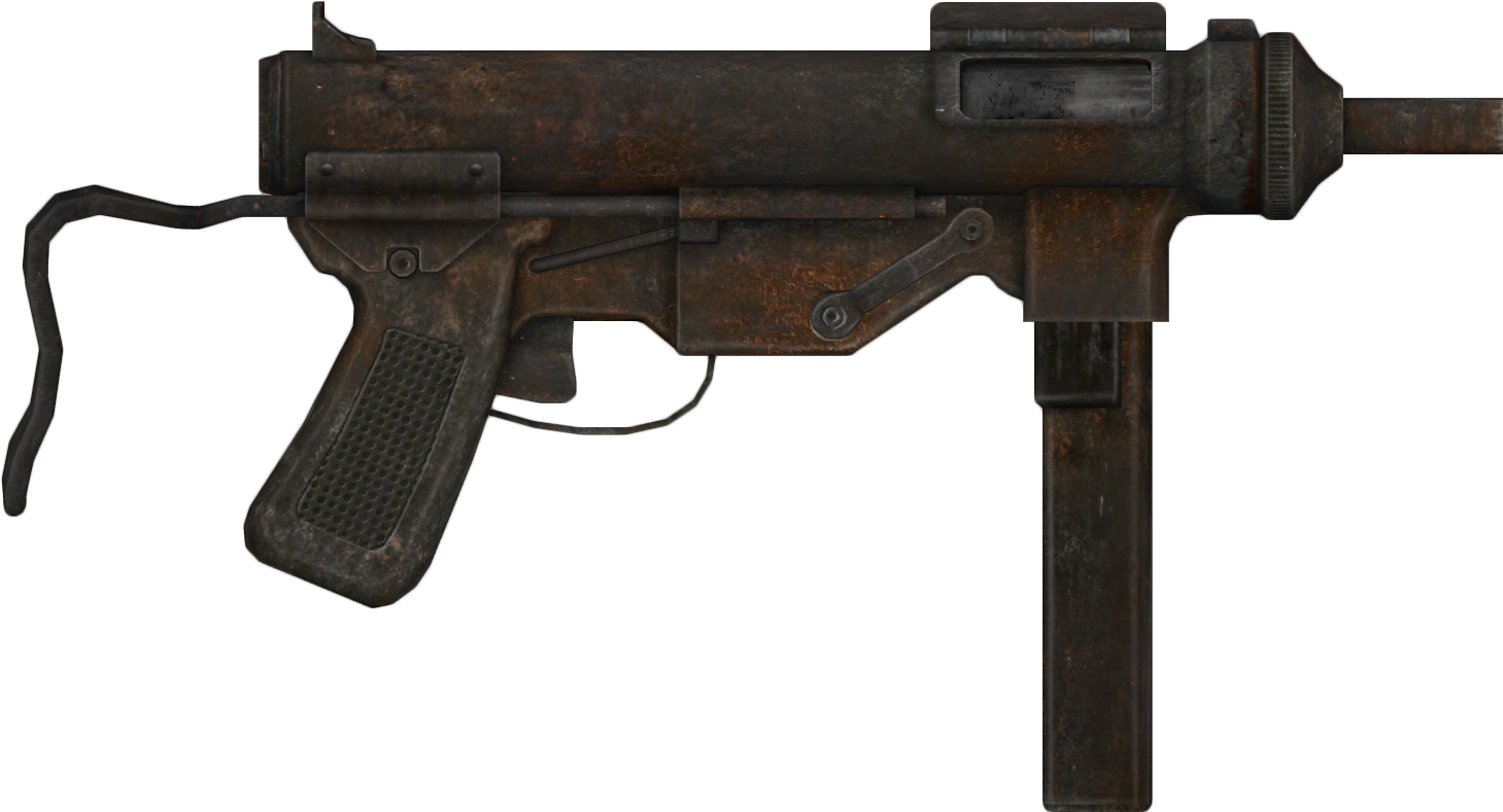 9mm Smg - Fallout 9mm Submachine Gun (1650x975), Png Download