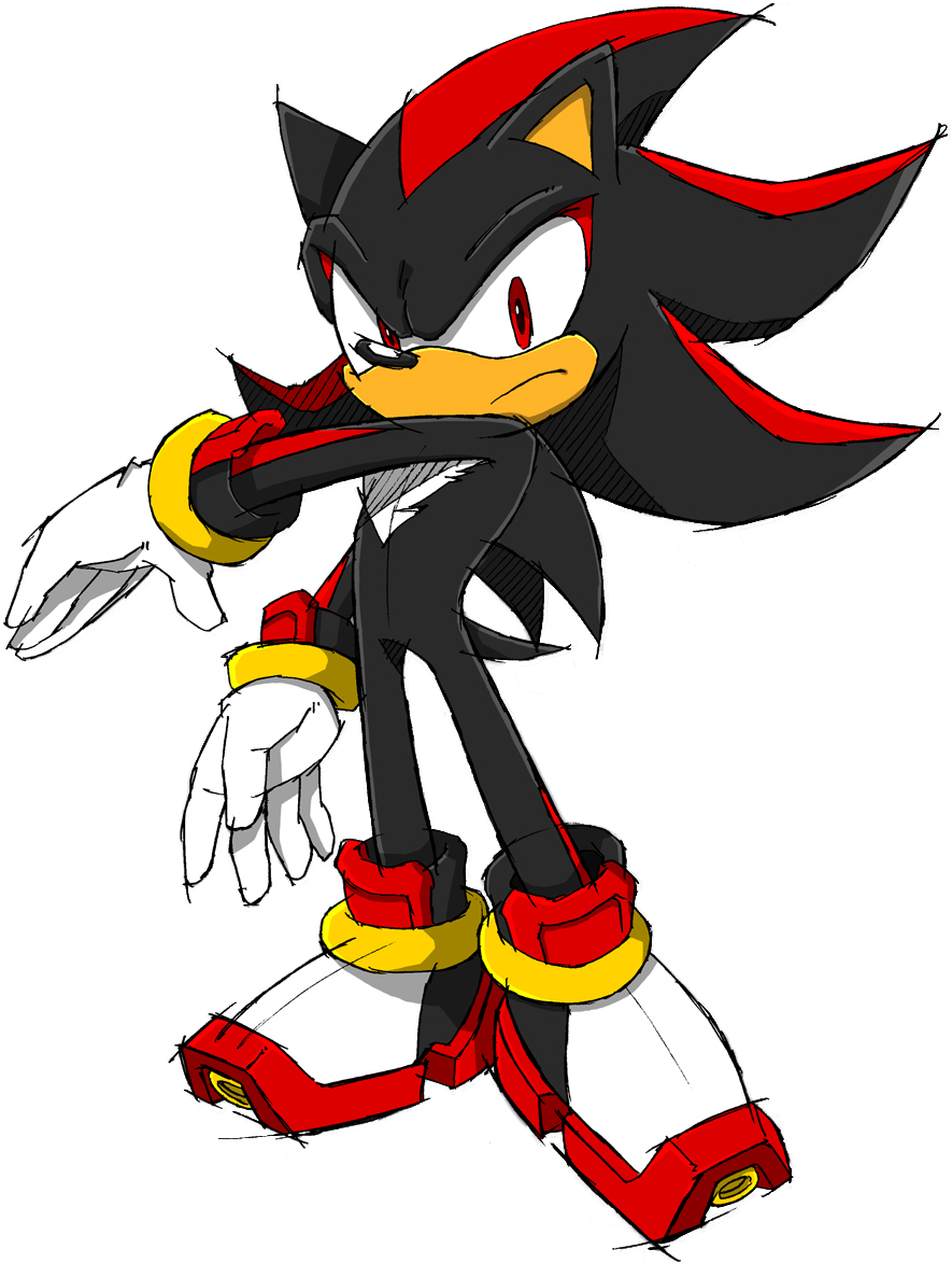 Shadow - Sonic Channel Shadow (891x1173), Png Download