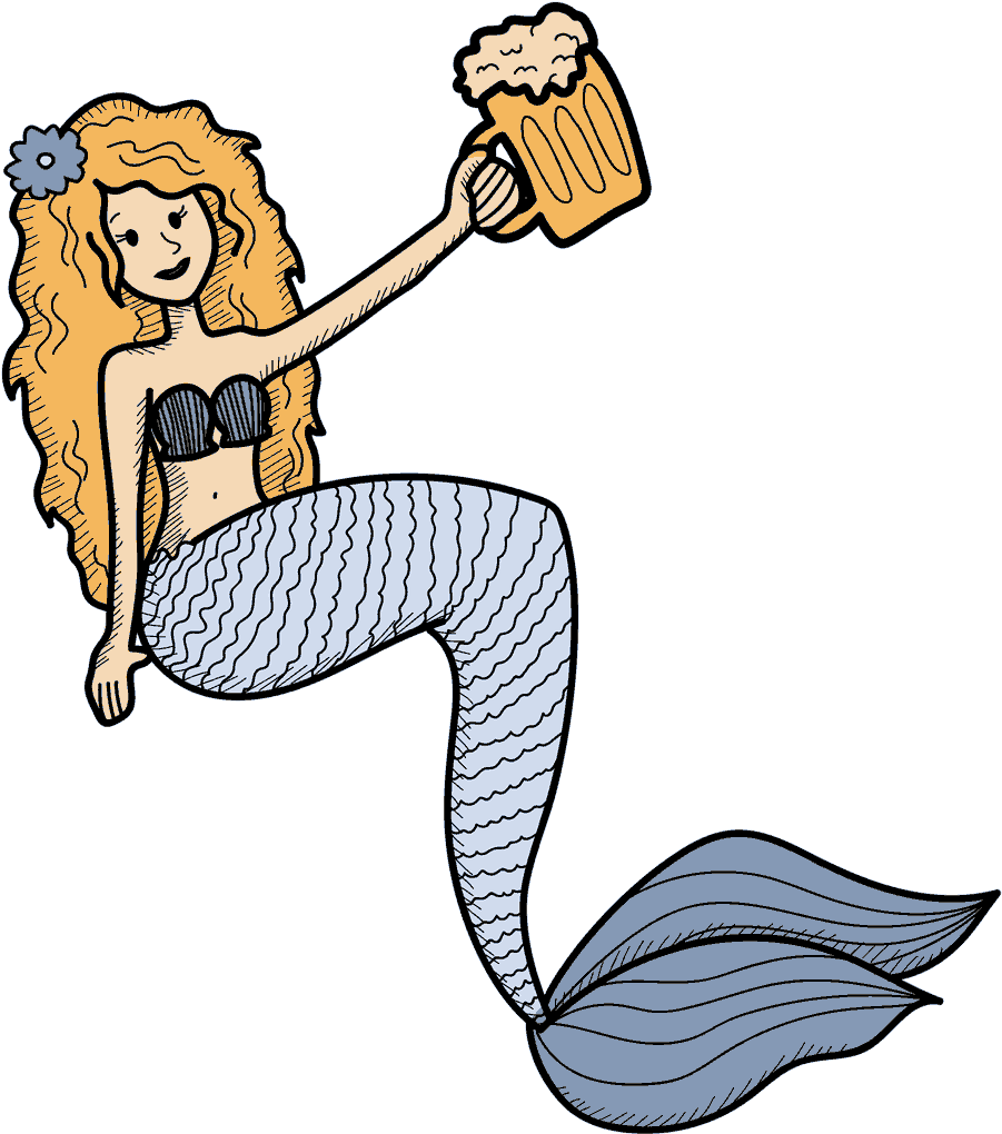 Mermaid Illustration As A Png Pulled Form The Island - Festival (900x1124), Png Download