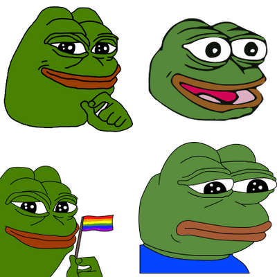 Pepe The Frog The Frog, Cat Memes, Clip Art, Illustrations - Original Pepe The Frogs (400x400), Png Download