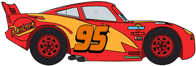Freeuse Stock Disney Pixar S Cars Clip Art Galore - Lightning Mcqueen From The Side (643x217), Png Download