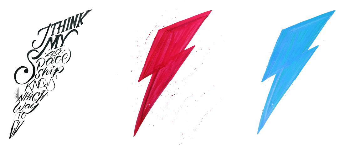 David Bowie Lightning Bolt Png - Graphic Design (1400x798), Png Download