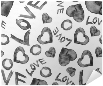 Watercolor Seamless Pattern With A Background Of Heart, - Watercolor Painting (400x400), Png Download