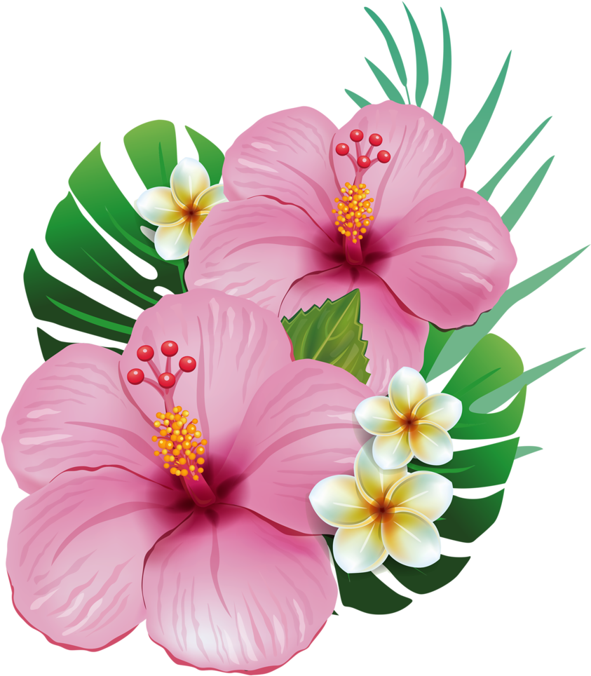 Svg Library Library Png Yard My Gardens Pinterest Hawaiian - Flores Tropicais Desenho Png (875x1024), Png Download