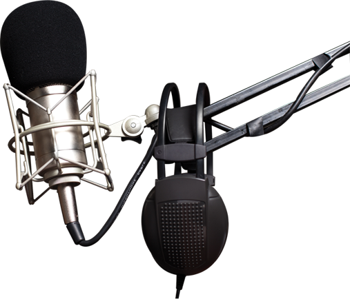 Microfono Radio Png Graphic Black And White - Microfono De Radio Png (507x434), Png Download