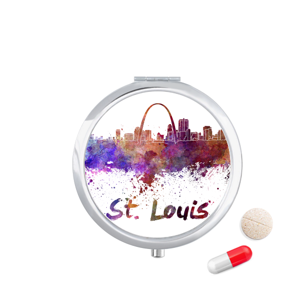 Louis America City Watercolor Travel Pocket Pill Case - Fit & Fresh Pocket Pill Case Euro-280 (600x600), Png Download