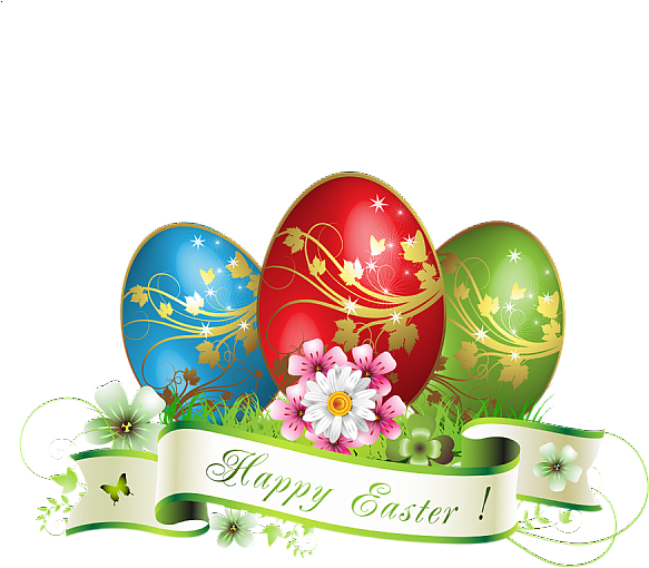 Happy Easter Eggs Decoration - Happy Easter Eggs (600x600), Png Download