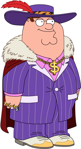 Pimp Peter Animation - Big Pete Family Guy (274x496), Png Download