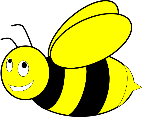 Black And Yellow Clip Art At Clker - Honey Bee Colouring Page (600x493), Png Download