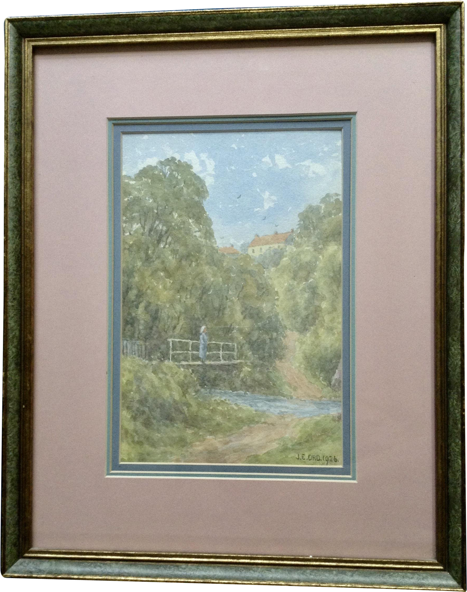 Ord, Impressionism Landscape Figural Watercolor Painting - Painting (2048x2048), Png Download