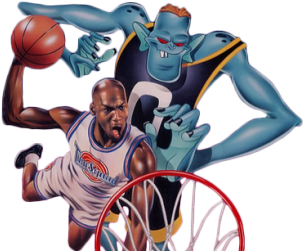 Basketball Michael Jordan Png Space Jam Basket Ball - Space Jam Twitter Header (500x279), Png Download