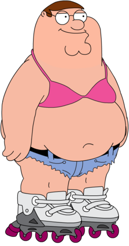 Petergriffen Rollerblade Animation Actionmodal 001@4x - Family Guy Peter Griffin (254x482), Png Download