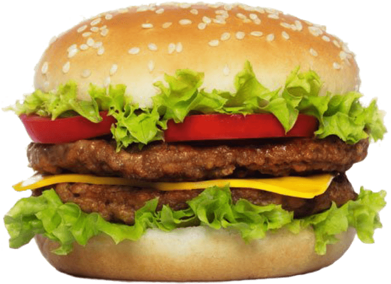 Free Png Hamburger Image Png Images Transparent - Painting Of A Burger (850x629), Png Download