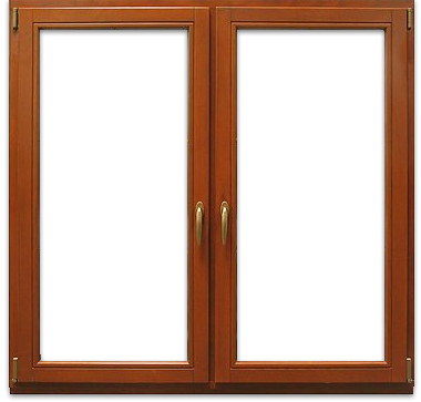 Wood Window Png - Çift Kanatlı Ahşap Pencere (380x363), Png Download