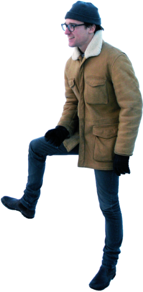 Winter Person Cut Out (280x569), Png Download