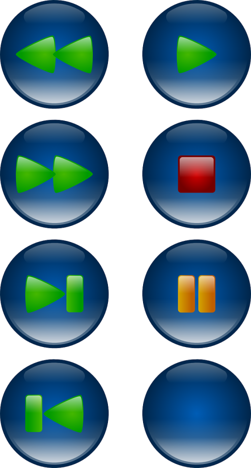 Buttons, Circular, Fast, Forward, Pause, Play - Button (343x640), Png Download
