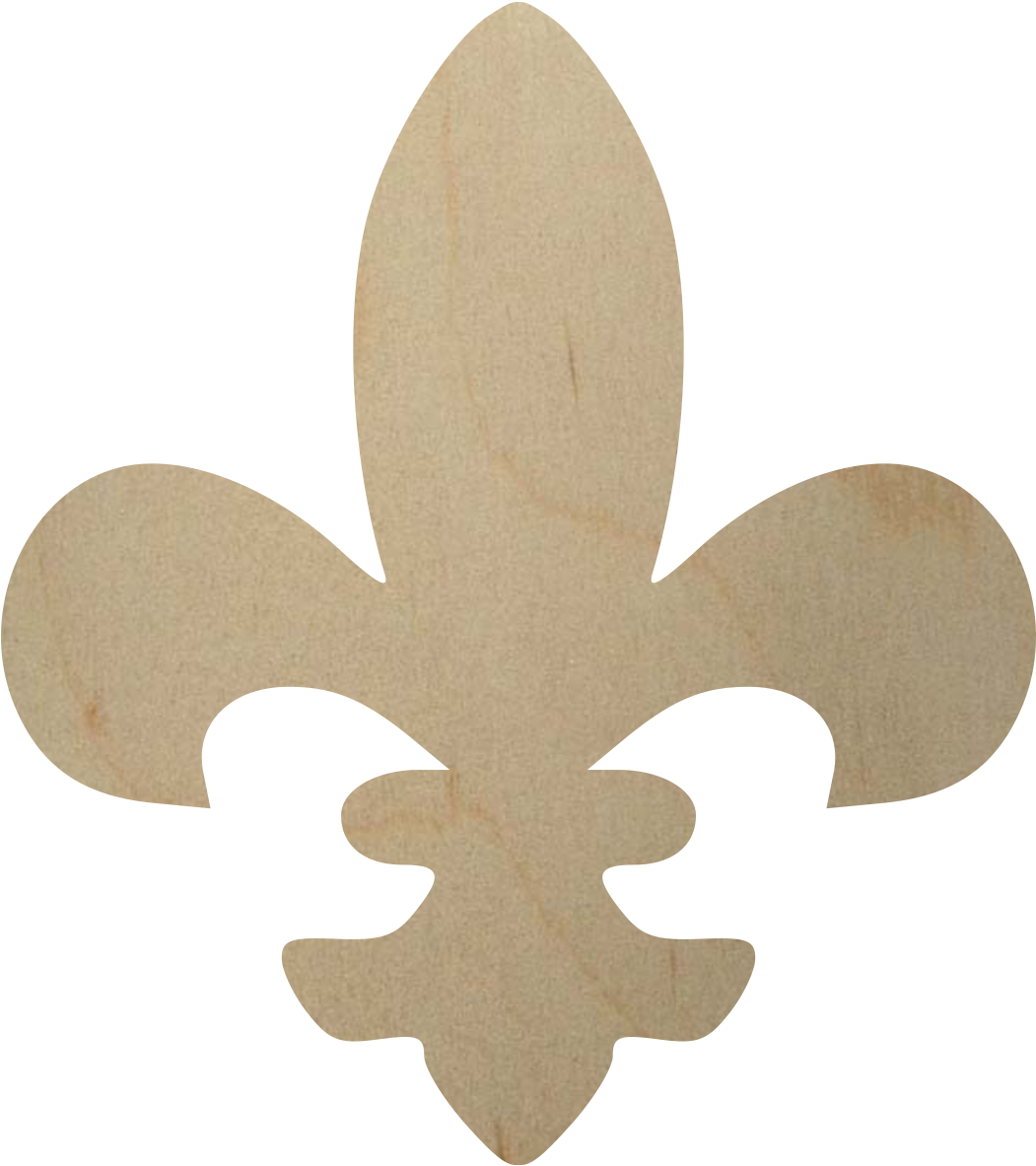 Wooden Fleur De Lis Cutout - Fleur De Lis Shape (1124x1690), Png Download