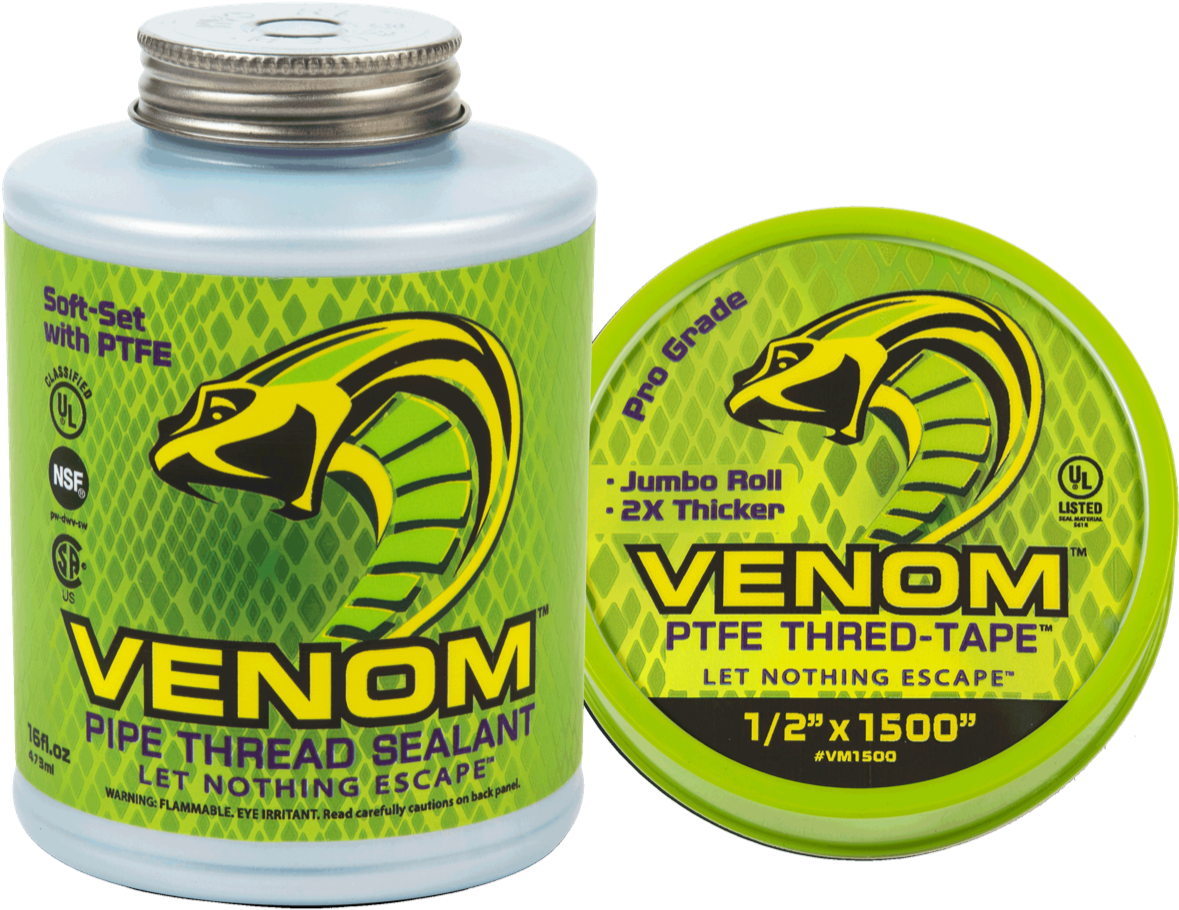 Venom Ptfe Thred Tape And Pipe Thread Sealant - Sealant (1222x960), Png Download