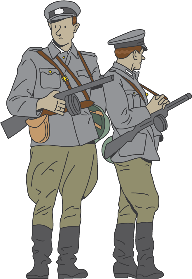 Png Black And White Stock From World War Ww Hanging - Soldier (800x1165), Png Download