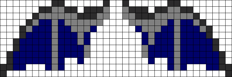 Dragon Wings Perler Bead Pattern / Bead Sprite - Perler Bead Patterns Wings (757x253), Png Download