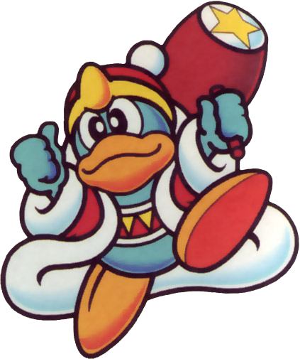 Kirby's Dreamland 2 - King Dedede Game Boy (423x505), Png Download