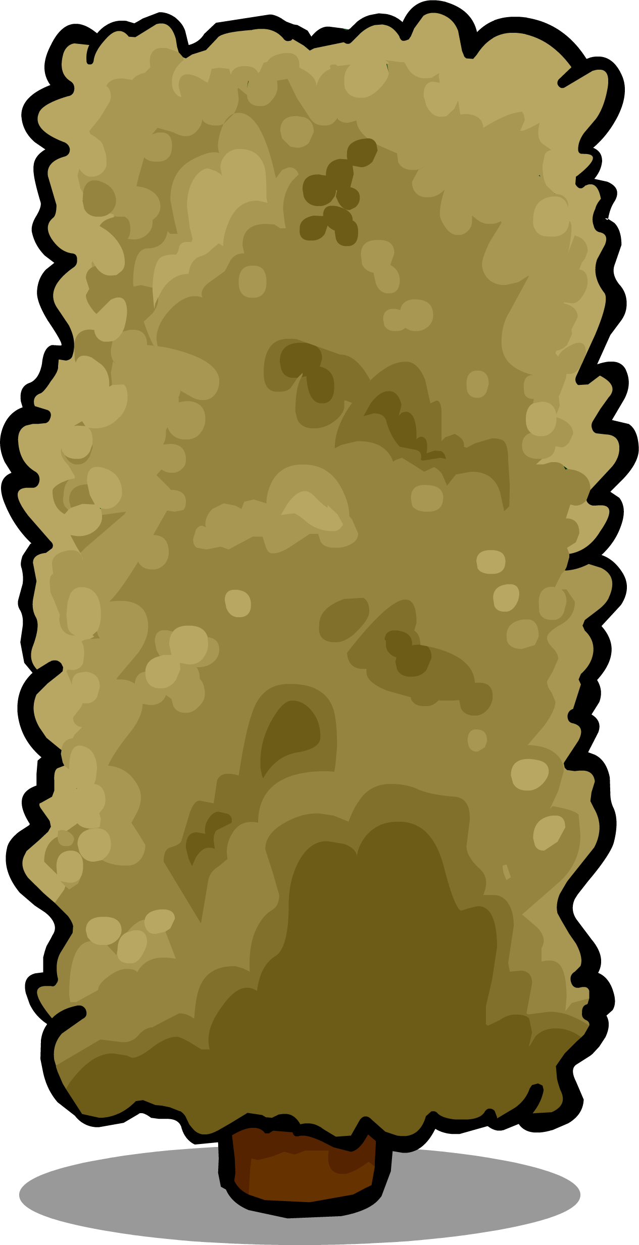 Hedge Tree Sprite 004 - Club Penguin Hedge (1265x2465), Png Download