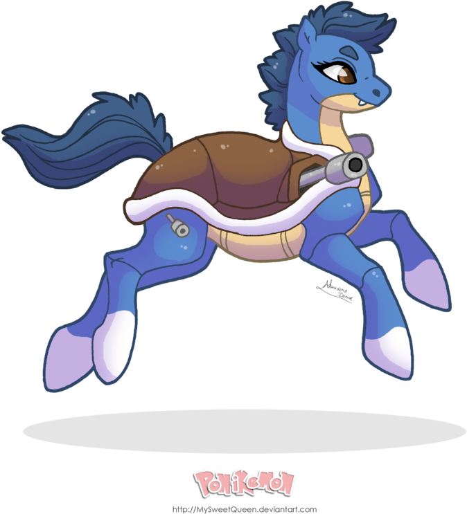 Mysweetqueen, Blastoise, Pokémon, Ponified, Safe - Blastoise Pony (800x833), Png Download
