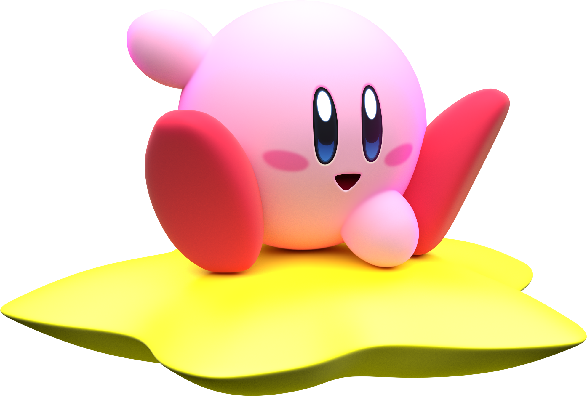 Kirby Air Ride Model By Mintenndo - Kirby Riding Warp Star (1981x1337), Png Download