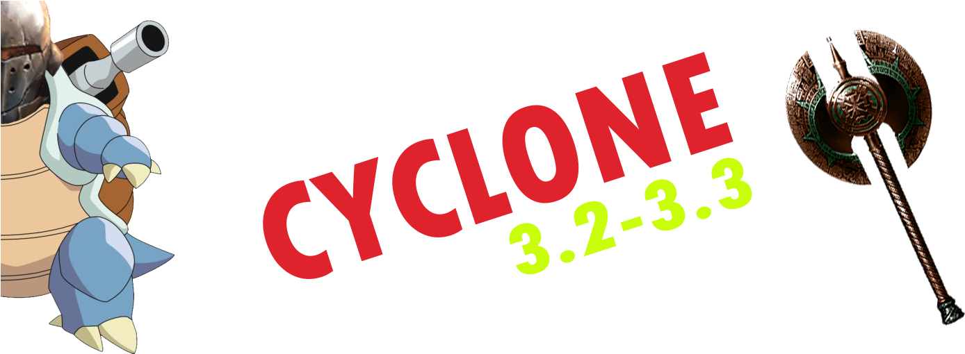 [3 - 3 - 3 - 2] Blastoise - 2h Cyclone - Jugg - Hc/sc - Cyclone (1476x509), Png Download