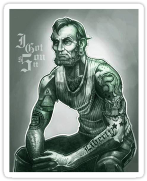 "gangster Lincoln" Stickers By Taylor Miller - Got On It Art Print - Mini (375x360), Png Download