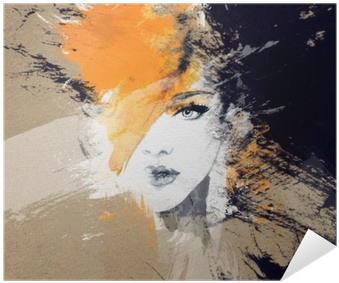 Woman Portrait - Art Print: Ismagilova's Woman Portrait .abstract Watercolor (400x400), Png Download