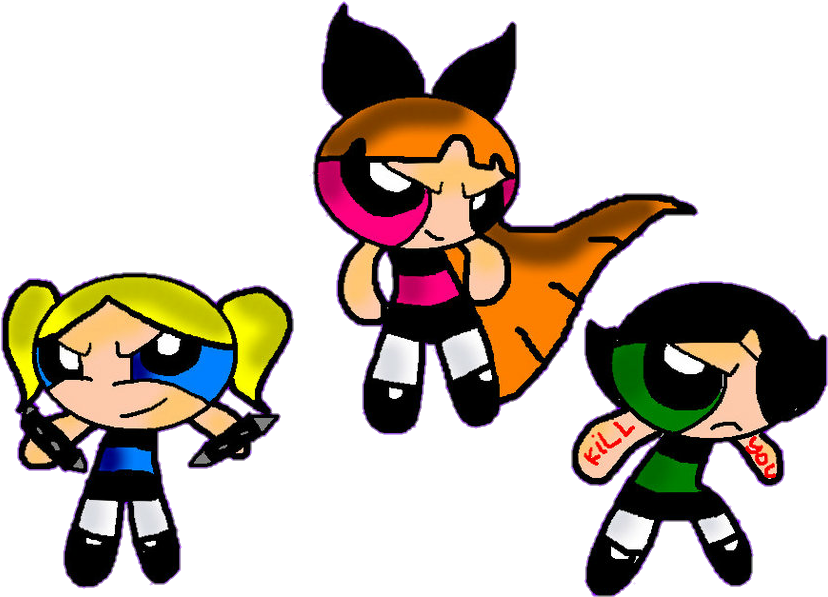 1435413558940 The Dark Powerpuff Girls - Ppg Powerpuff (900x642), Png Download